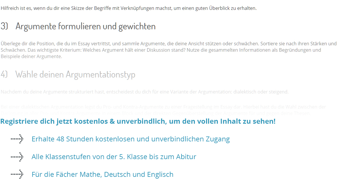 essay schreiben uni englisch